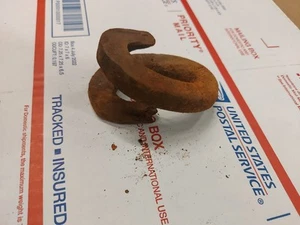 Vtg Rustic Rusty Country Farm Salvage Primitive Steampunk Art Hanger Chain Link - Picture 1 of 9