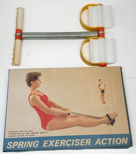 Vintage Retro Spring Action Rowing Exerciser In Original Box - Picture 1 of 7