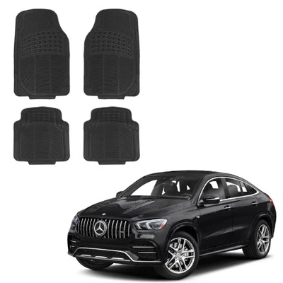 Tapetes de assoalho de carro Mercedes-Benz 4 peças clima borracha premium para todos os - Imagem 1 de 4