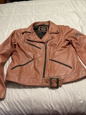Chaqueta de cuero rosa Harley Davidson PASSION DIVA para mujer talla XL Foto 1 de 4