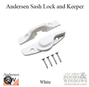 Andersen Genuine Sash Lock & Keeper in White Color (1968 to Present) - 1630029 - Picture 1 of 4