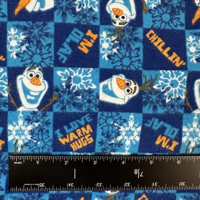 Disney Frozen Olaf Chillin' Flannel Fabric 41 x 34 inch Piece, 2014 - Image 1 of 4