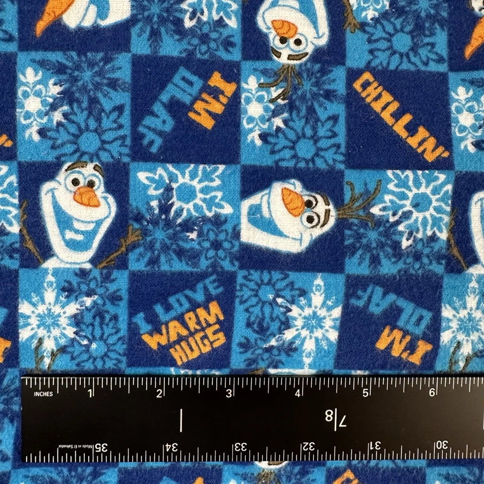 Disney Frozen Olaf Chillin' Flannel Fabric 41 x 34 inch Piece, 2014 - Image 1 of 4