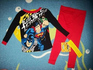 Justice League Pajamas Sleepwear 2pc Set Boys 2T 3Toddler Super Heroes New - Picture 1 of 1