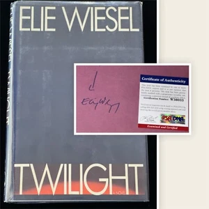 Elie Wiesel "Twilight Night Trilogy Nobel Prize" Signed HC Book Autographed PSA - Picture 1 of 6