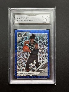 DEMARRE CARROLL 2019-20 PANINI Donruss Optic Blue Velocity Prizm GMA 10 GEM MINT - Picture 1 of 2