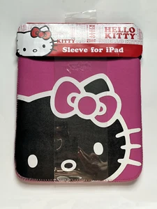Sanrio Hello Kitty Soft Case Sleeve for iPad Tablet Pink Black Full Zip - Picture 1 of 4
