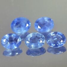 2.23CT MARVELOUS AA 5PCS OVAL HEATED ONLY THAILAND BLUE SAPPHIRE NATURAL