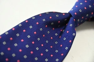 POLO RALPH LAUREN Soporific Neat Geometric Twill Handmade Silk Tie ITALY 3.75" - Picture 1 of 9