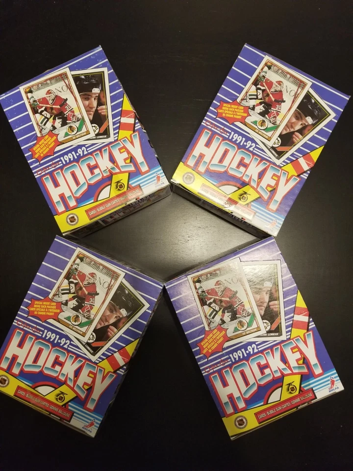 4 Box Lot of 1991-92 O-Pee-Chee Hockey Wax Boxes From Sealed Case. - Image 1 of 1