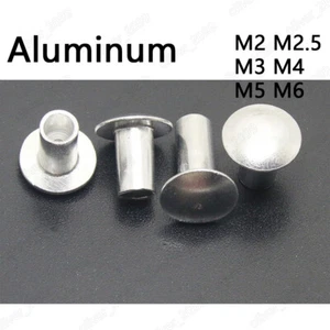 Remaches semitubulares de cabeza ovalada de aluminio M2 M2.5 M3 M4 M5 M6 - Imagen 1 de 6