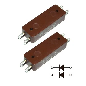 4pcs High Voltage Russian Rectifier Double Diode 1000V 1kV 0.3A D1009A USSR NOS - Picture 1 of 3