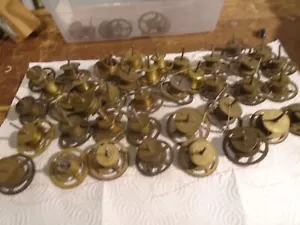 Lot of 40 Antique-Weight Vienna Regulator Clock Great Wheels/Parts-#V531 - Picture 1 of 3