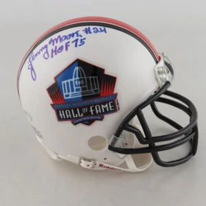 Lenny Moore Signed Hall Of Fame Mini Helmet Inscribed HOF 75 (PSA COA) - A - Picture 1 of 2