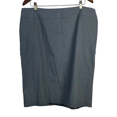 Y2K Mossimo Plus Size 18W Pencil Skirt Career Medium Gray Wiggle Stripe - Image 1 of 4