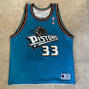 Vintage Reversible Grant Hill #33 Detroit Pistons Jersey Size 44 Champion NBA - Picture 1 of 12