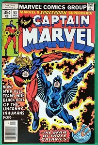 Captain Marvel (1968) #53 FN/VF (7,0) aplicación Black Bolt - Imagen 1 de 1