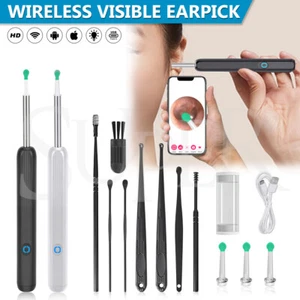 Ear Wax Remover Ear Cleaner Removal Camera Cleaning Pick Tool Light Scoop14 in1 - Picture 1 of 11