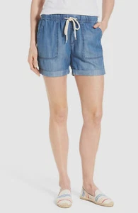 $99 Mavi Jeans Women's Blue Laila Soft Brushed Pull-On Denim Shorts Size 25 - Picture 1 of 2