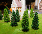 50 mittel- und dunkelgrüne Tannen,Nadelbäume, 78 mm hoch, für den Landschaftsbau