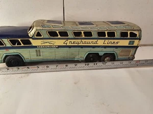 DE COLECCIÓN GRAYHOUND HOJALATA AUTOBÚS JUGUETE FRICCIÓN 16" Largo - Imagen 1 de 6