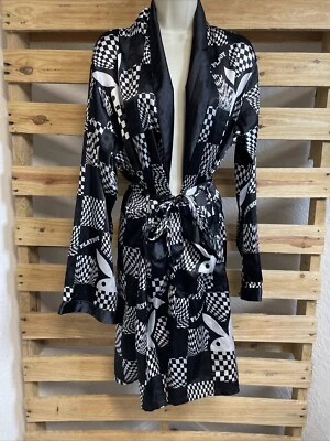 Bata a Cuadros Playboy Logo Negro Blanco Mujer Talla XS KG JD Foto 1 de 4