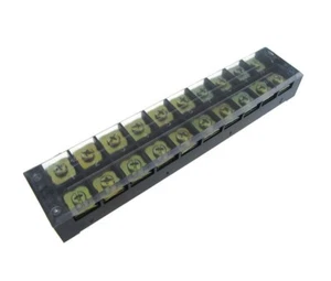 10 Position Screw Barrier Strip Terminal Block w/ Cover 45A - Picture 1 of 1