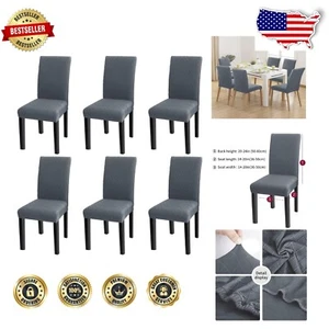 Elegant Stretchable Chair Covers for Parson Chairs, Removable & Machine Washable - Picture 1 of 9