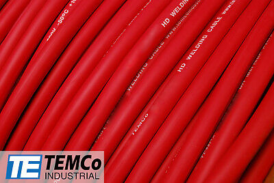 WELDING CABLE 1/0 RED 100' FT BATTERY LEADS USA NEW Gauge Copper AWG Solar • 324.95$