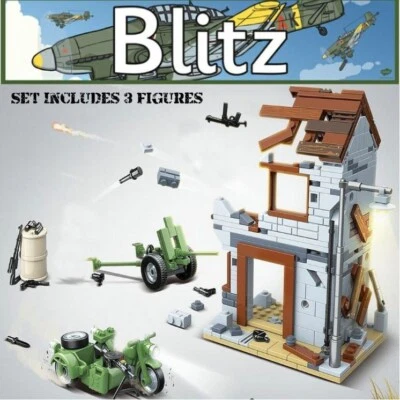WW2 Military Army Blitz Set - Building Blocks Compatible - WWII Soldier Set