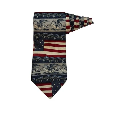 吉普 There’s Only One 美国国旗鹰复古新奇领带丝绸 — 第 1/4 张图片