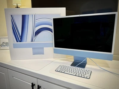 Apple iMac 24" (512B SSD, M3, 16GB, 10-Core GPU) Blue - MQRQ3LL/A (Oct 2023) - Image 1 of 4