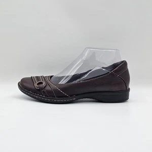 Clarks Zapatos Mujer Talla 6M Cuero Marrón Sin Cordones Cómodos Mocasines Informales Planos - Imagen 1 de 12