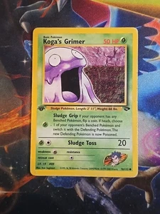 Pokémon Koga's Grimer 78/132 1. Edition Gym Challenge Common HP - Bild 1 von 2