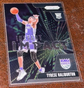 2020-21 Panini Prizm Instant Impact Tyrese Haliburton #9 Rookie RC Kings - Picture 1 of 3