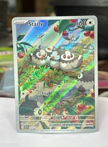Starly 221/198 Sv01: Scarlet & Violet Base Set Illustration Rare Holo NM - Foto 1 di 2