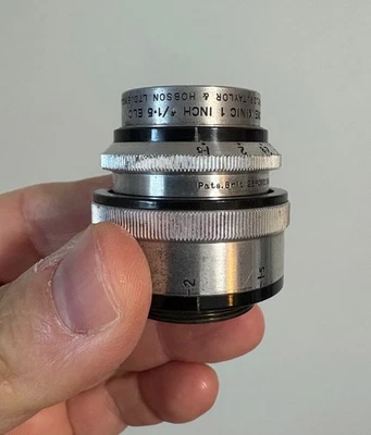Taylor-Hobson Cooke Kinic 1 Inch f1.5 C Mount 16mm Movie Lens Bolex Filmo Camera - Image 1 of 4
