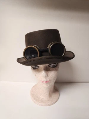 Steampunk Hat With Goggles (New) - Image 1 of 4
