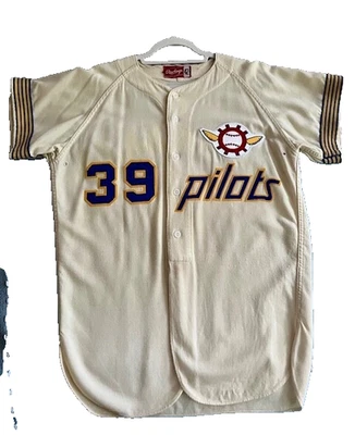 1969 Seattle Pilots Custom Vintage Rawlings Flannel Jersey #39 READ DESCRIPTION - Image 1 of 4
