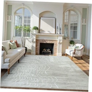8x10 Modern Area Rugs for Living Room, Abstract Non-Slip Washable Rugs, - Picture 1 of 8