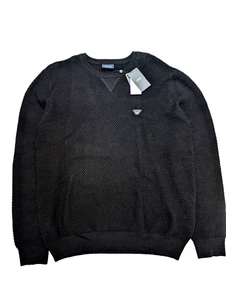 Armani Jeans Pullover Herren Größe 3XL Schwarz Waffel AJ Sweater Pulli - Bild 1 von 13