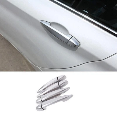Silver ABS Exterior Outside Door Handle Cover Trim For BMW X5 X6 2014-2017 2018 - Image 1 of 4