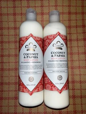 Lot Of 2 Nubian Heritage Body Lotion Coconut Papaya 13oz Cruelty-Free SEALED - Image 1 of 4