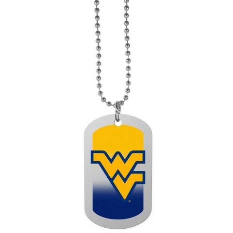 West Virginia Mountaineers 26 Inch Team Dog Tag Necklace [NEW] NCAA Neck Jewelry Cover