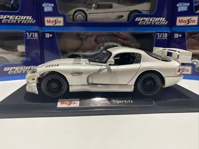 1996 DODGE VIPER GT2 - белый - 1/18 масштаб Maisto специальный выпуск эксклюзивный - новый - Изображение 1 из 4