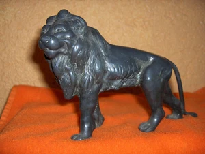 Loewe handgearbeitet aus Zinn h 14 cm b6 cm ein Unikat 8Kg - Bild 1 von 1