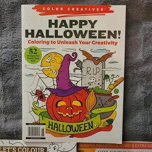 HALLOWEEN Coloring Book: Color Creative MAGAZINE Adult Coloring Book Ghosts - Picture 1 of 3