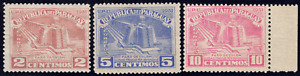 1952 Paraguay SC# 467-469 - UPU - Columbus Lighthouse - 3 Different - M-H