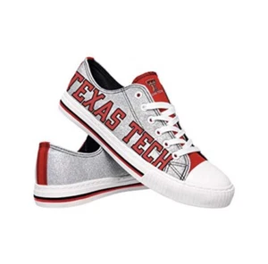 NCAA Texas Tech Womens Glitter Low Top Canvas ShoesGlitter Low Top Canvas - Picture 1 of 1