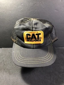 Cappellino camionista vintage CAT Diesel Power Patch maglia snapback - Foto 1 di 14